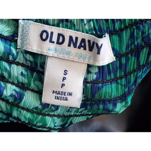 Old Navy Women's Blue & Green Polyester Off The Shoulder Long Maxi Dress Size S - Picture 9 of 14